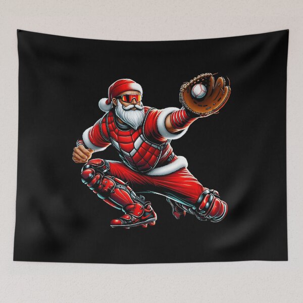 Item preview, Santa Baseball Catcher - Merry Christmas designed and sold by Camvintat93.