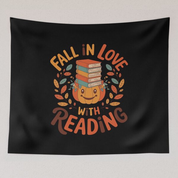 Item preview, Fall In Love With Reading Book Autumn Pumpkins designed and sold by BubblePancake.