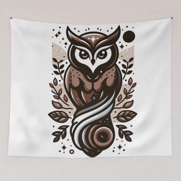 Item preview, Mystic Boho Owl Illustration in Browns designed and sold by BigBlueArt.