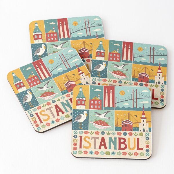 Item preview, Istanbul Collage Art - Iconic Landmarks & Turkish Charm   designed and sold by asliberry.
