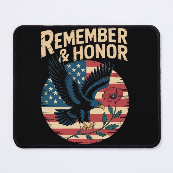 Item preview, Remember Honor Us Flag Eagle Poppy Flower Memorial Day Women  designed and sold by DianaStantzo.