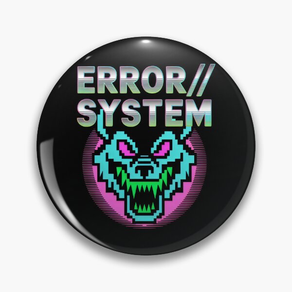 Item preview, Error System Pixelated Neon Wolf Cyberpunk Glitch Design designed and sold by SplashTastic.