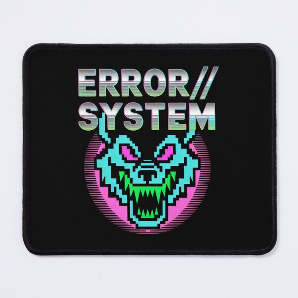 Item preview, Error System Pixelated Neon Wolf Cyberpunk Glitch Design designed and sold by SplashTastic.