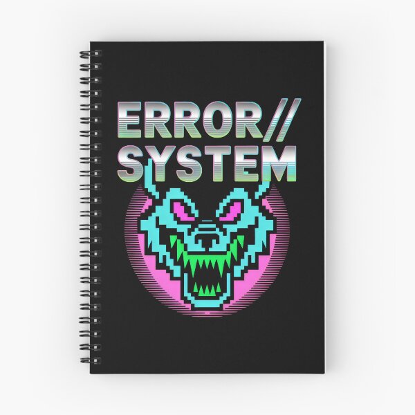 Item preview, Error System Pixelated Neon Wolf Cyberpunk Glitch Design designed and sold by SplashTastic.