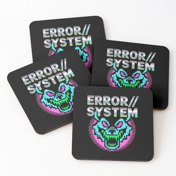 Item preview, Error System Pixelated Neon Wolf Cyberpunk Glitch Design designed and sold by SplashTastic.