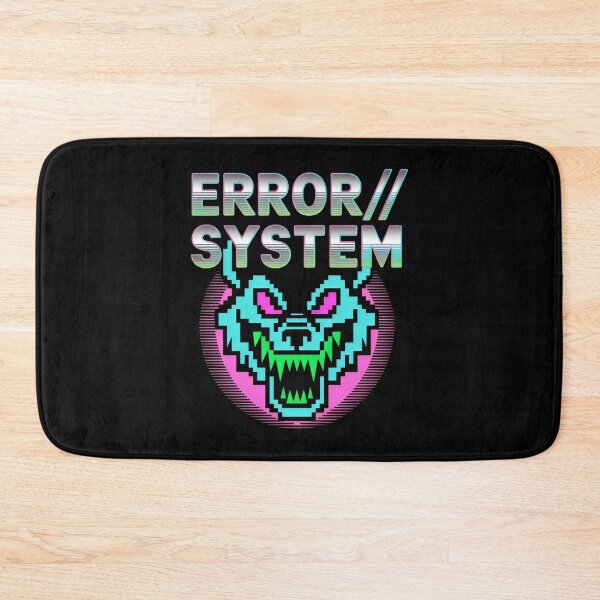 Item preview, Error System Pixelated Neon Wolf Cyberpunk Glitch Design designed and sold by SplashTastic.