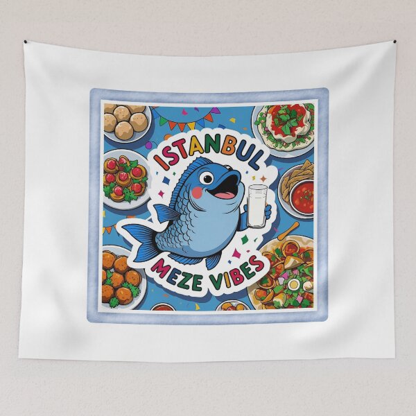 Item preview, Istanbul Meze Vibes - Turkish Food & Raki Fish Fun designed and sold by asliberry.