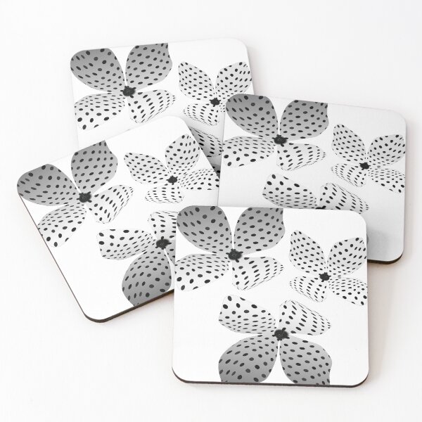 Item preview, Modern black and white flower art designed and sold by NB-Artmagic.