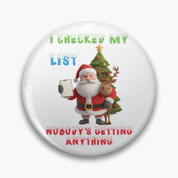 Item preview, I Checked My List - Funny Santa (Colorful for White Tees) designed and sold by Oaks Creations.