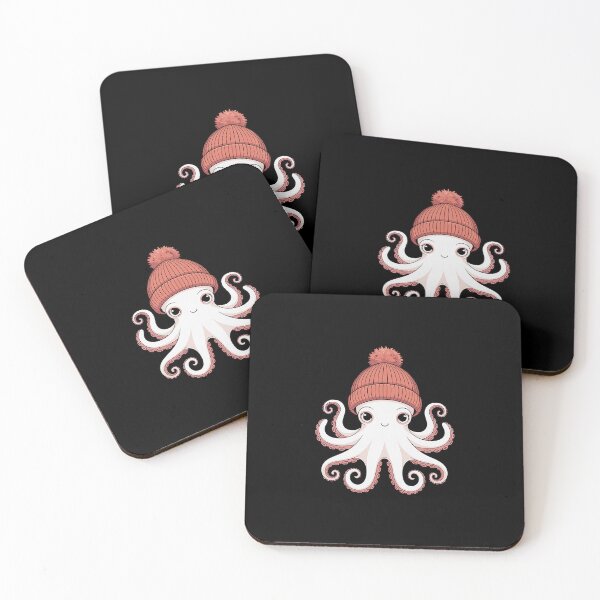 Item preview, Octopus Wearing Beanie Retro designed and sold by khorbiasieno.