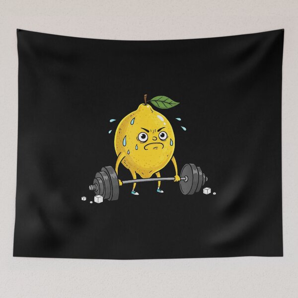 Item preview, Funny Lemon Humor Fruit Gym Weightlifting Design designed and sold by DawnPatricia.