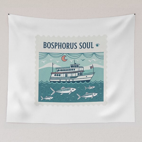 Item preview, Bosphorus Soul - Istanbul Ferry Stamp Design designed and sold by asliberry.