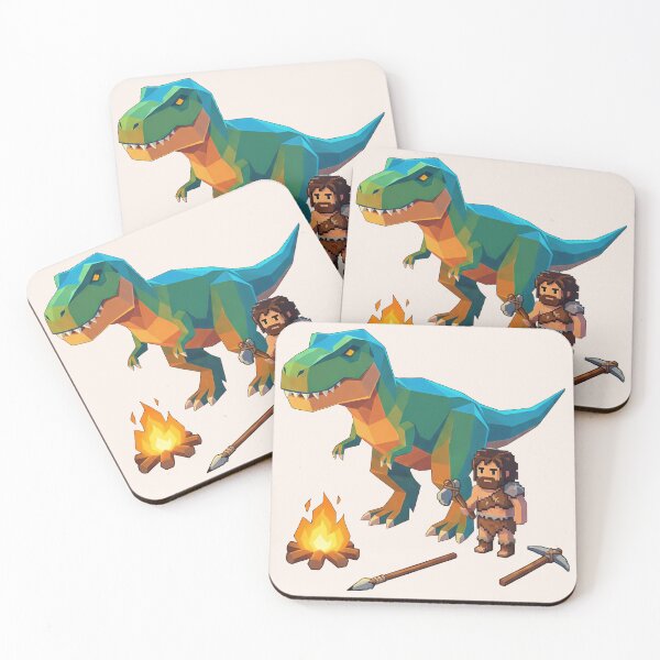 Item preview, Low-Poly Dinosaur Ark Survival Design – Stylized Game Art designed and sold by bennasener.