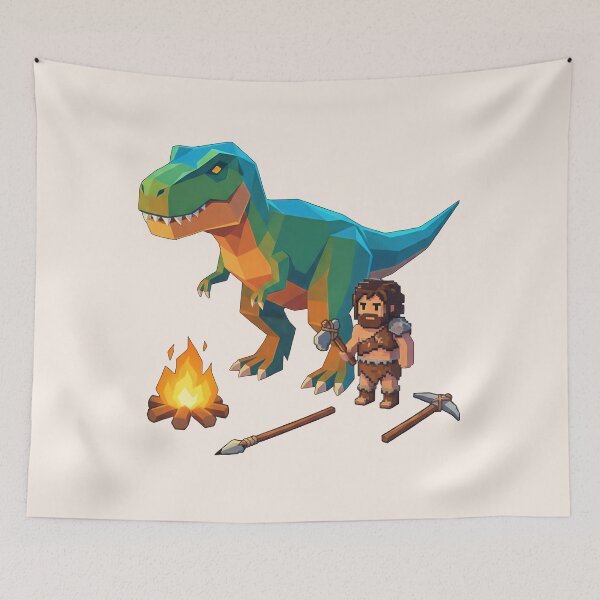 Item preview, Low-Poly Dinosaur Ark Survival Design – Stylized Game Art designed and sold by bennasener.