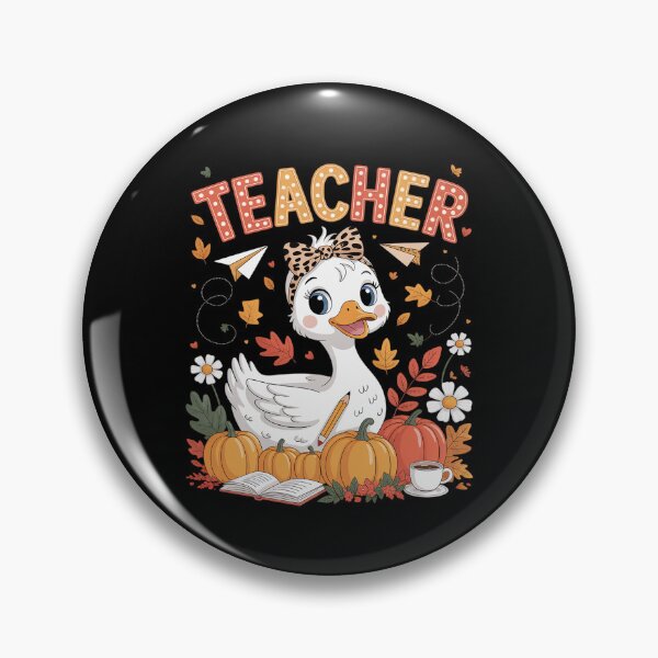 Item preview, Fall Teacher Goose Leopard Bow Coquette Autumn Pumpkin designed and sold by BubblePancake.
