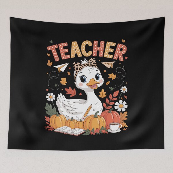 Item preview, Fall Teacher Goose Leopard Bow Coquette Autumn Pumpkin designed and sold by BubblePancake.