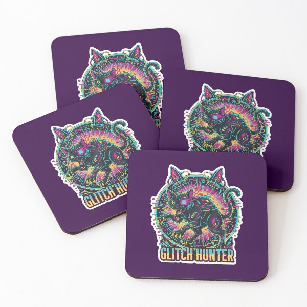 Item preview, Glitch Hunter Cyberpunk Cat Art designed and sold by Ekracreatives.