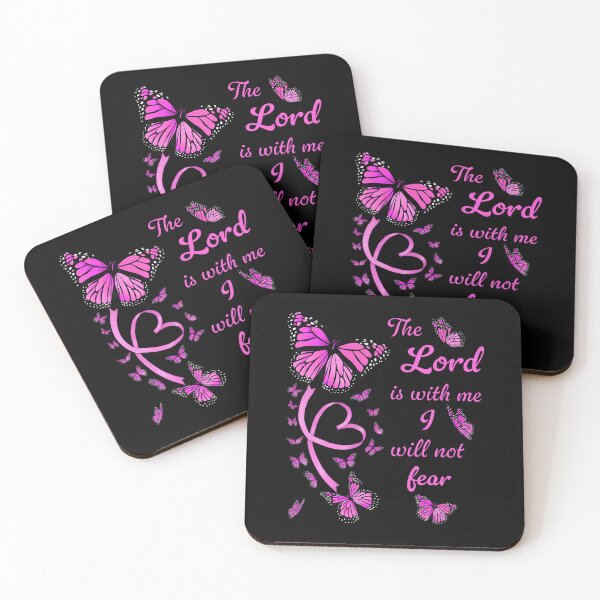 Item preview, Bible Verse Psalm 118 6 Pink Butterflies The Lord Is With Me designed and sold by DorisElaine.