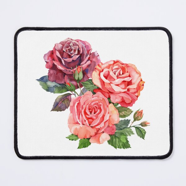 Item preview, Watercolor red rose illustration. Hand draw roses flowers. Vintage style hand drawn art. designed and sold by NataliMias.