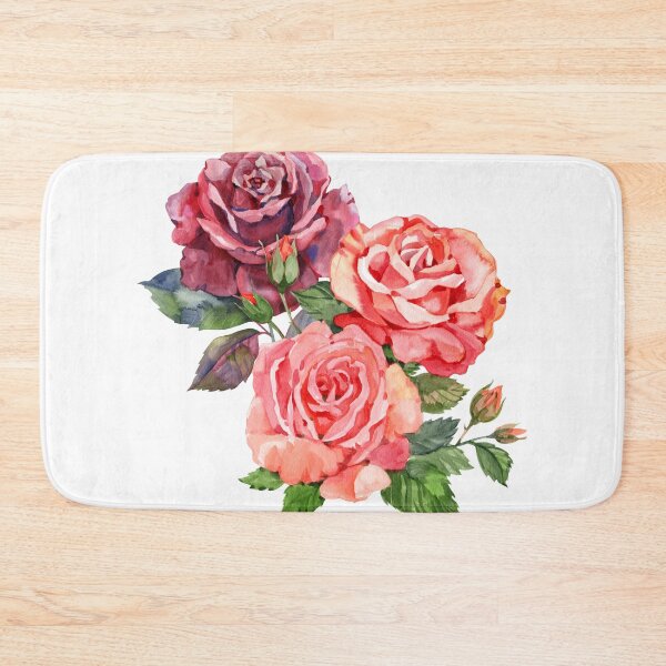 Item preview, Watercolor red rose illustration. Hand draw roses flowers. Vintage style hand drawn art. designed and sold by NataliMias.