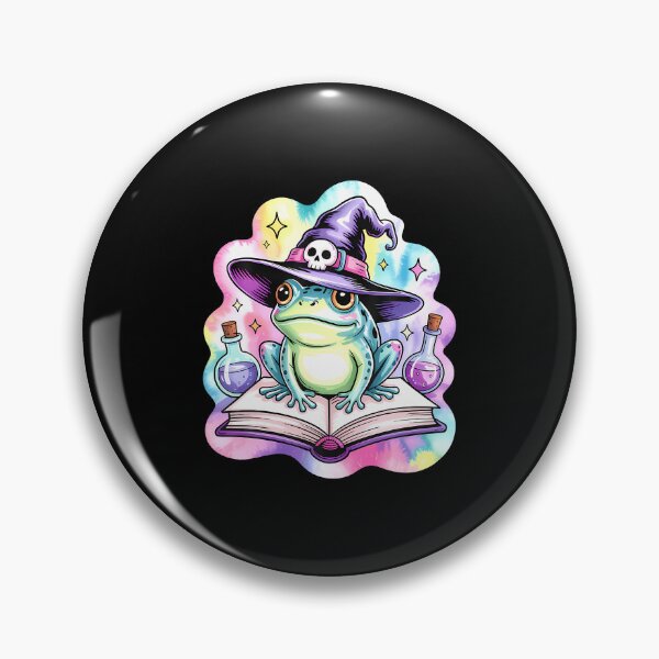 Item preview, Witchy Frog With Hat And Potion Bottles designed and sold by DawnPatricia.