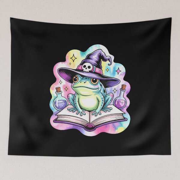 Item preview, Witchy Frog With Hat And Potion Bottles designed and sold by DawnPatricia.