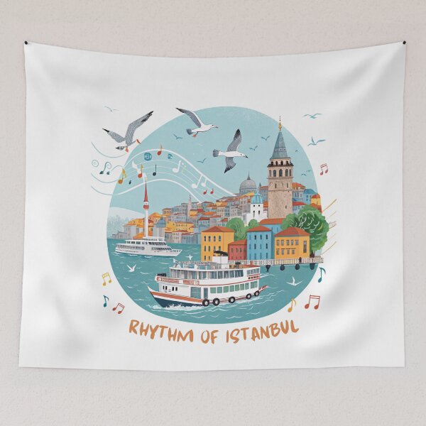 Item preview, Rhythm of Istanbul - Galata Tower & Bosphorus Harmony  designed and sold by asliberry.