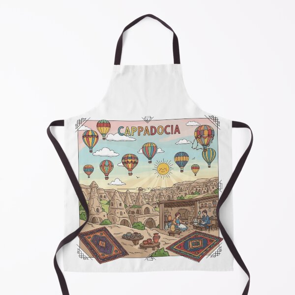 Item preview, Cappadocia Hot Air Balloons & Fairy Chimneys Doodle Art designed and sold by asliberry.