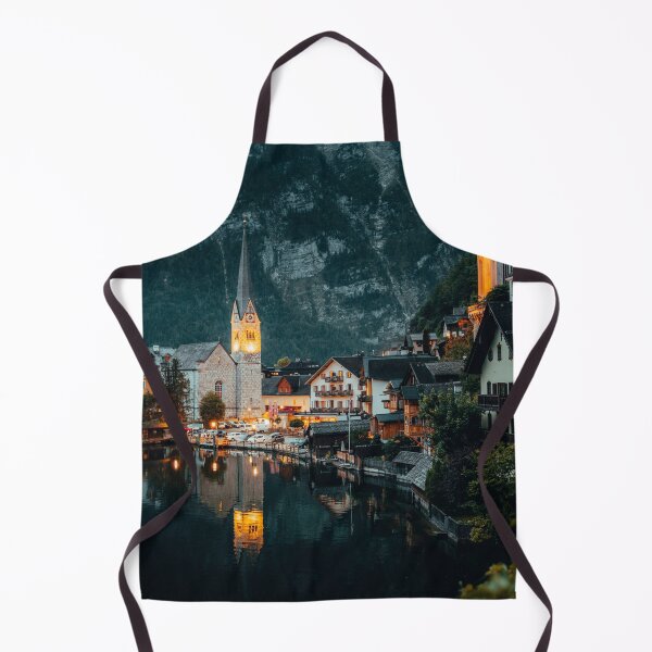 Item preview, Cozy Alpine Lake Village at Dusk – Magical European Landscape Photography designed and sold by Ataqhin.