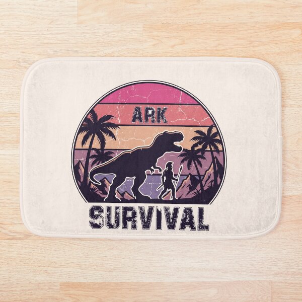 Item preview, Silueta retro de dinosaurio de supervivencia Ark: diseño de aventura al atardecer designed and sold by bennasener.
