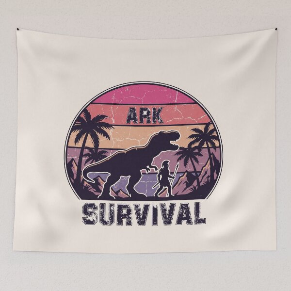 Item preview, Retro Ark Dino Survival Silhouette – Sunset Adventure Design designed and sold by bennasener.