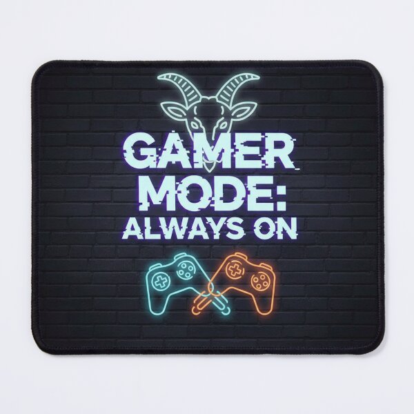 Item preview, Gamer Mode Always On – Glitch Style Gaming Tee designed and sold by LoganDzign.