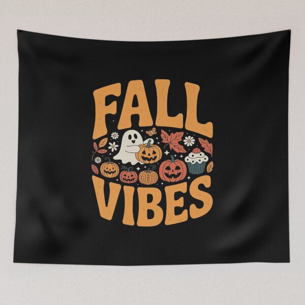 Item preview, Fall Vibes Pumpkin Spice Ghost Fall Leaves Thanksgiving designed and sold by BubblePancake.