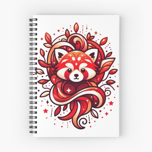 Item preview, Kawaii Red Panda Autumn Boho Illustration designed and sold by BigBlueArt.