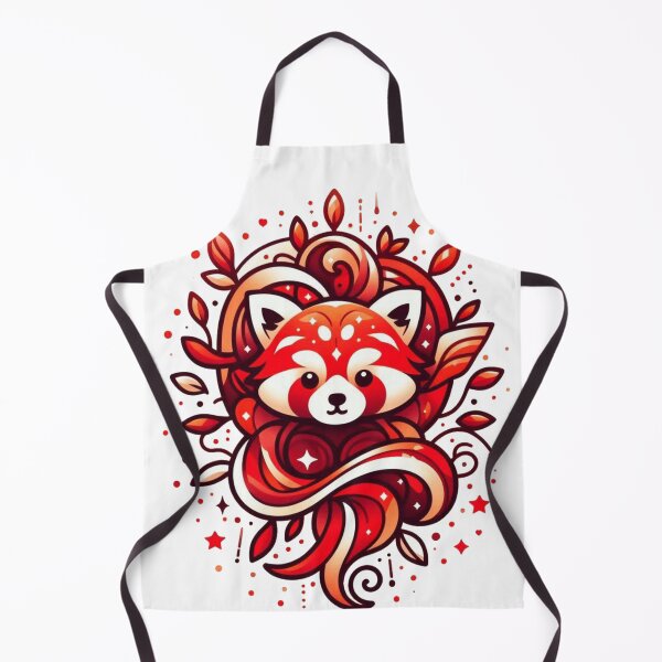 Item preview, Kawaii Red Panda Autumn Boho Illustration designed and sold by BigBlueArt.