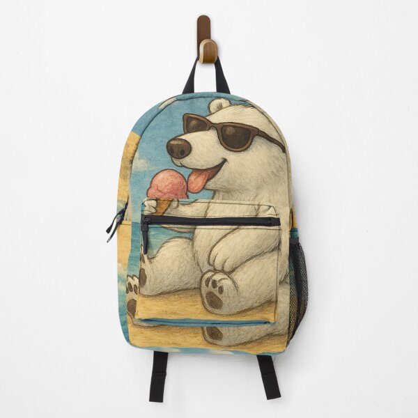 Item preview, Summer holidays at the beach, little polar bear designed and sold by Mauswohn.