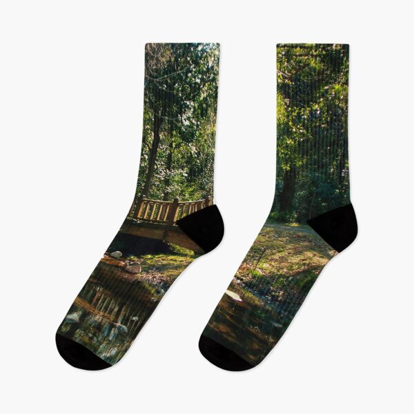 Item preview, Peaceful Forest Bridge over Stream designed and sold by Ataqhin.