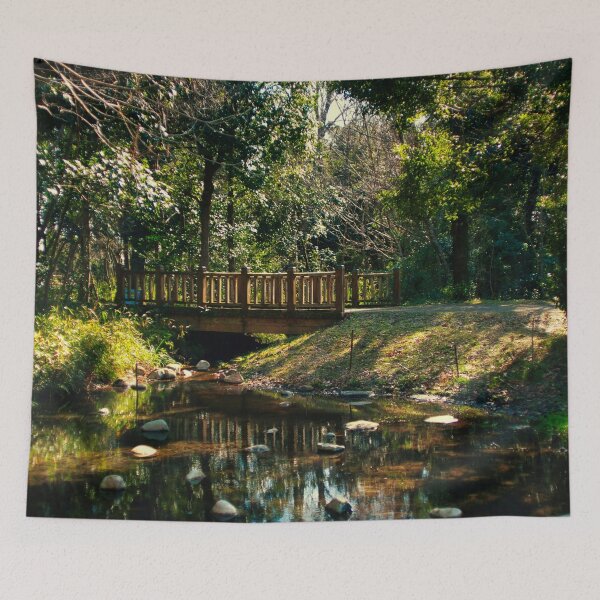 Item preview, Peaceful Forest Bridge over Stream designed and sold by Ataqhin.