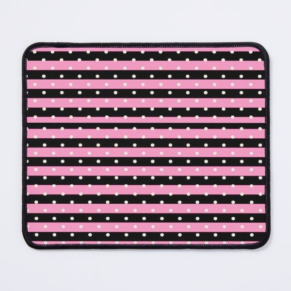 Item preview, Y2K Scene Stripes & Polka Dots – Pink & Black Alt Pattern designed and sold by bunnyreeaa.