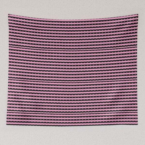 Item preview, Y2K Scene Stripes & Polka Dots – Pink & Black Alt Pattern designed and sold by bunnyreeaa.