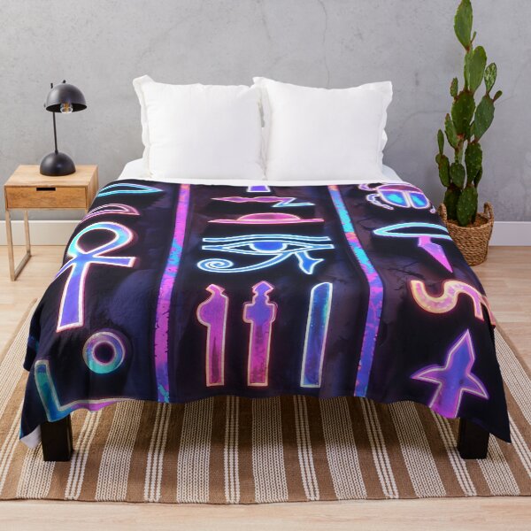 Item preview, Neon Light Symbols, Cyberpunk Egyptian Hieroglyphics, symmetrical textures (image size 8320x12480) designed and sold by Digital-Davinci.