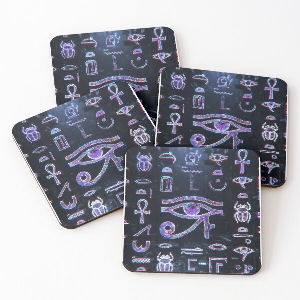 Item preview, Neon Light Symbols, Cyberpunk Egyptian Hieroglyphics, symmetrical textures (image size 8320x12480) designed and sold by Digital-Davinci.