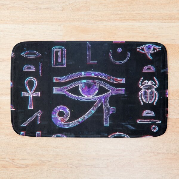Item preview, Neon Light Symbols, Cyberpunk Egyptian Hieroglyphics, symmetrical textures (image size 8320x12480) designed and sold by Digital-Davinci.