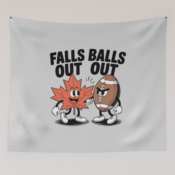 Item preview, Falls Out Balls Out Football Game Day Autumn Thanksgiving designed and sold by NetoGalaxy.
