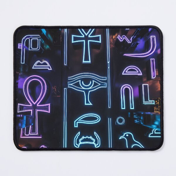 Item preview, Neon Light Symbols, Cyberpunk Egyptian Hieroglyphics, symmetrical textures (image size 8320x12480) designed and sold by Digital-Davinci.