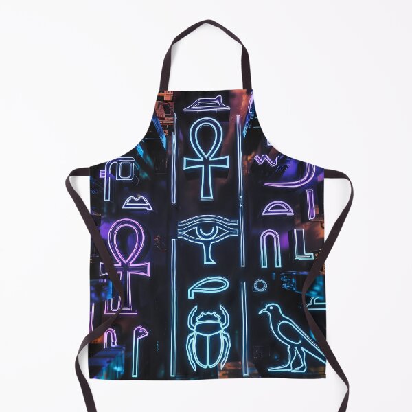 Item preview, Neon Light Symbols, Cyberpunk Egyptian Hieroglyphics, symmetrical textures (image size 8320x12480) designed and sold by Digital-Davinci.