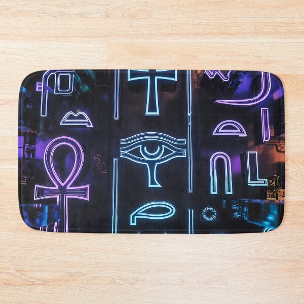 Item preview, Neon Light Symbols, Cyberpunk Egyptian Hieroglyphics, symmetrical textures (image size 8320x12480) designed and sold by Digital-Davinci.