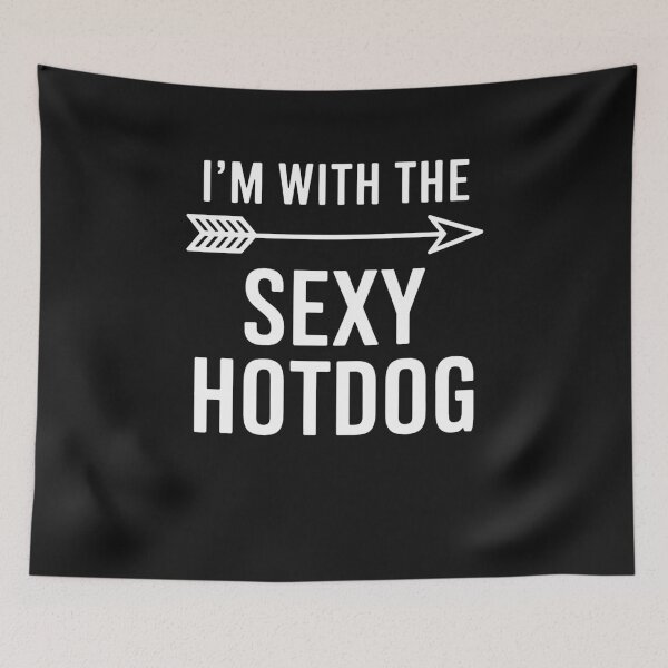 Item preview, Couples Halloween Costume Shirts I'm With The Sexy Hot Dog designed and sold by itsnothatweird.