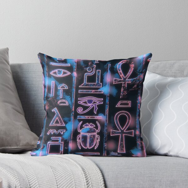 Item preview, Neon Light Symbols, Cyberpunk Egyptian Hieroglyphics, symmetrical textures (image size 8320x12480) designed and sold by Digital-Davinci.