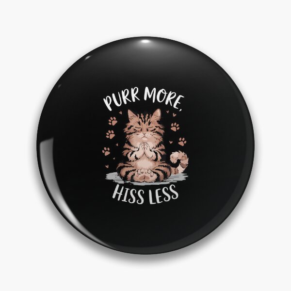 Item preview, Purr More Hiss Less Yoga Cute Meditation Cattee designed and sold by ToriKarla.